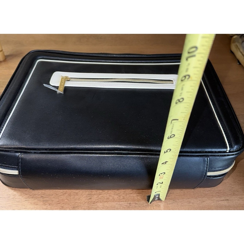 Estee Lauder Makeup Case Travel Bag Cosmetic Toiletries Organizer Black Gold - Picture 5 of 5